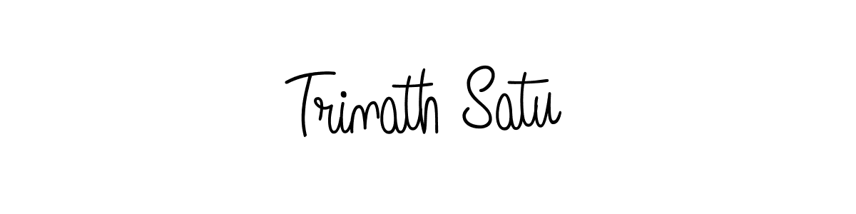 Make a beautiful signature design for name Trinath Satu. With this signature (Angelique-Rose-font-FFP) style, you can create a handwritten signature for free. Trinath Satu signature style 5 images and pictures png