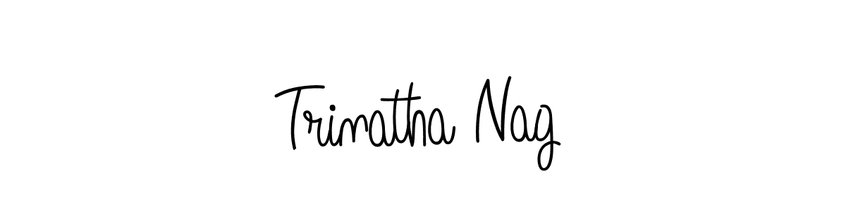 Use a signature maker to create a handwritten signature online. With this signature software, you can design (Angelique-Rose-font-FFP) your own signature for name Trinatha Nag. Trinatha Nag signature style 5 images and pictures png