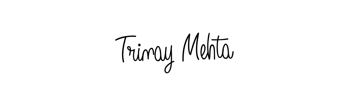 How to make Trinay Mehta name signature. Use Angelique-Rose-font-FFP style for creating short signs online. This is the latest handwritten sign. Trinay Mehta signature style 5 images and pictures png