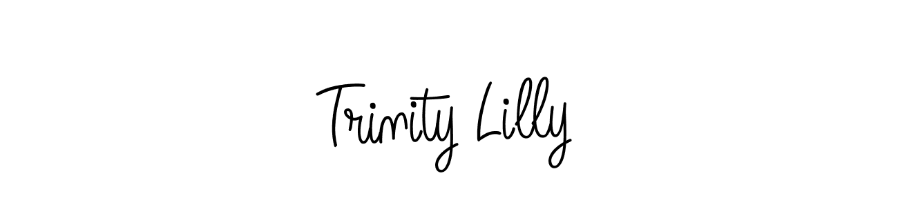 Use a signature maker to create a handwritten signature online. With this signature software, you can design (Angelique-Rose-font-FFP) your own signature for name Trinity Lilly. Trinity Lilly signature style 5 images and pictures png