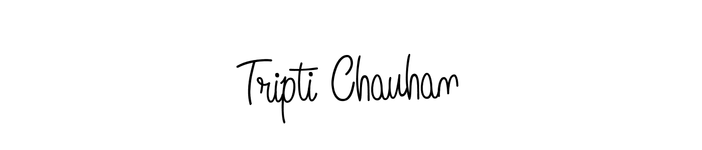 Design your own signature with our free online signature maker. With this signature software, you can create a handwritten (Angelique-Rose-font-FFP) signature for name Tripti Chauhan. Tripti Chauhan signature style 5 images and pictures png