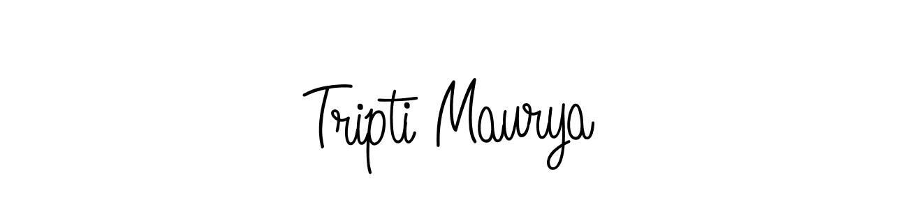 Create a beautiful signature design for name Tripti Maurya. With this signature (Angelique-Rose-font-FFP) fonts, you can make a handwritten signature for free. Tripti Maurya signature style 5 images and pictures png