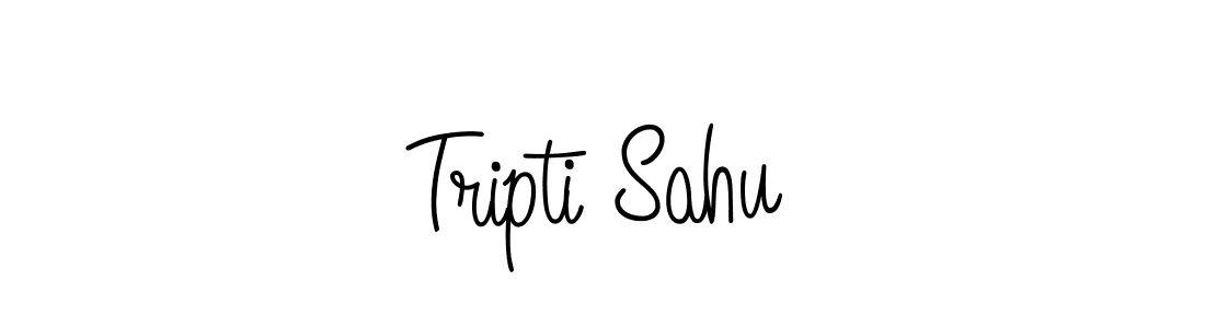 The best way (Angelique-Rose-font-FFP) to make a short signature is to pick only two or three words in your name. The name Tripti Sahu include a total of six letters. For converting this name. Tripti Sahu signature style 5 images and pictures png