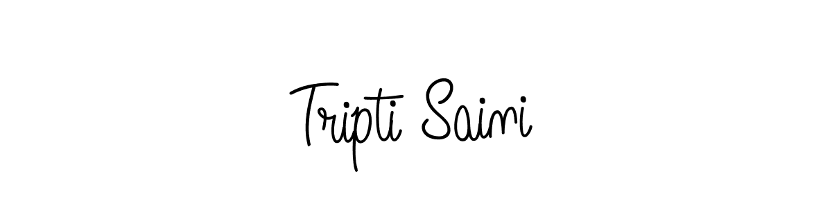 You should practise on your own different ways (Angelique-Rose-font-FFP) to write your name (Tripti Saini) in signature. don't let someone else do it for you. Tripti Saini signature style 5 images and pictures png