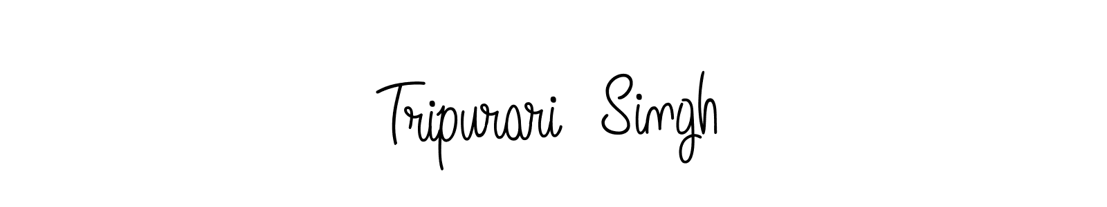 You should practise on your own different ways (Angelique-Rose-font-FFP) to write your name (Tripurari  Singh) in signature. don't let someone else do it for you. Tripurari  Singh signature style 5 images and pictures png