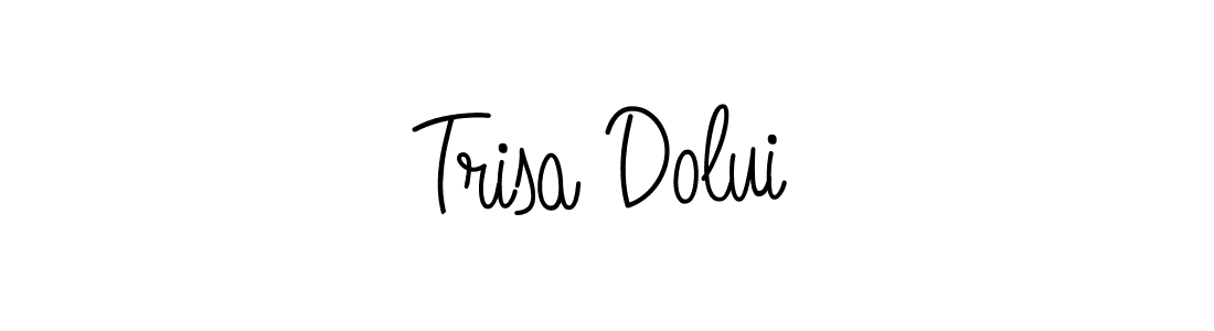 Make a short Trisa Dolui signature style. Manage your documents anywhere anytime using Angelique-Rose-font-FFP. Create and add eSignatures, submit forms, share and send files easily. Trisa Dolui signature style 5 images and pictures png