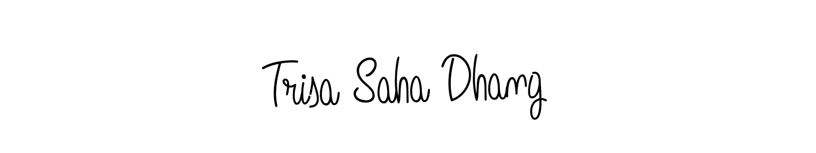 This is the best signature style for the Trisa Saha Dhang name. Also you like these signature font (Angelique-Rose-font-FFP). Mix name signature. Trisa Saha Dhang signature style 5 images and pictures png