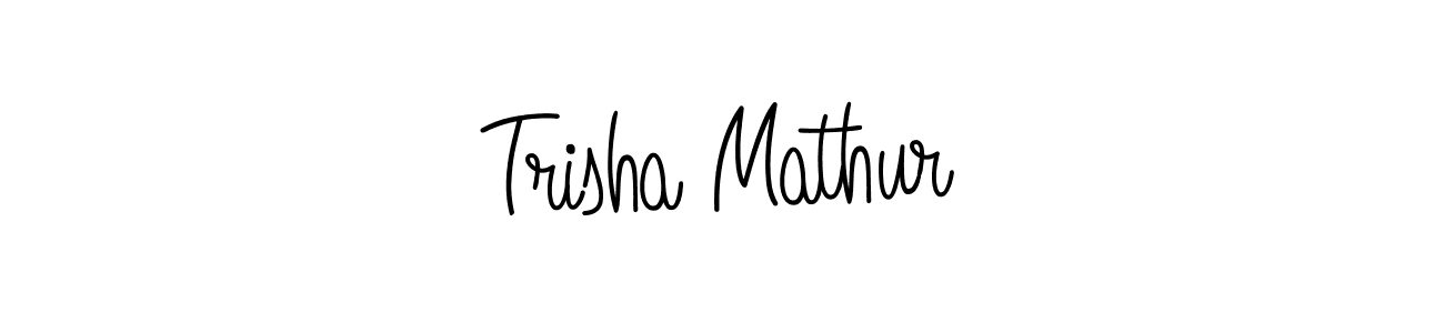 Trisha Mathur stylish signature style. Best Handwritten Sign (Angelique-Rose-font-FFP) for my name. Handwritten Signature Collection Ideas for my name Trisha Mathur. Trisha Mathur signature style 5 images and pictures png
