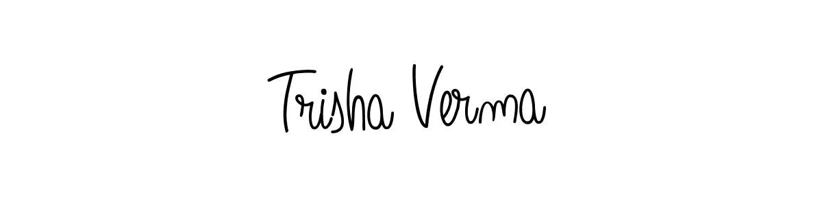 Trisha Verma stylish signature style. Best Handwritten Sign (Angelique-Rose-font-FFP) for my name. Handwritten Signature Collection Ideas for my name Trisha Verma. Trisha Verma signature style 5 images and pictures png