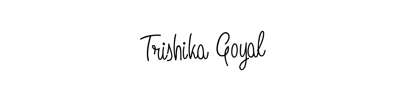 Design your own signature with our free online signature maker. With this signature software, you can create a handwritten (Angelique-Rose-font-FFP) signature for name Trishika Goyal. Trishika Goyal signature style 5 images and pictures png