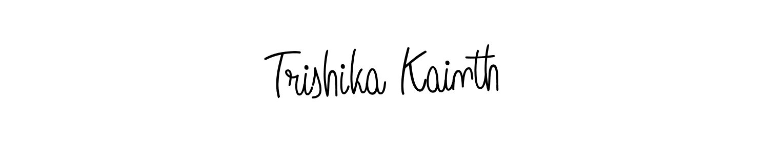 Design your own signature with our free online signature maker. With this signature software, you can create a handwritten (Angelique-Rose-font-FFP) signature for name Trishika Kainth. Trishika Kainth signature style 5 images and pictures png