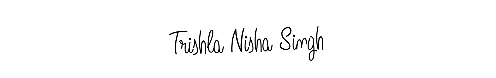 Design your own signature with our free online signature maker. With this signature software, you can create a handwritten (Angelique-Rose-font-FFP) signature for name Trishla Nisha Singh. Trishla Nisha Singh signature style 5 images and pictures png