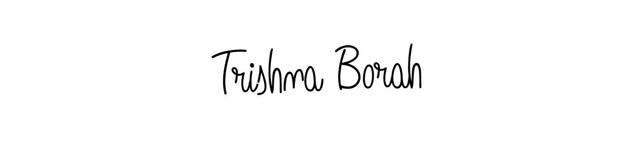 Design your own signature with our free online signature maker. With this signature software, you can create a handwritten (Angelique-Rose-font-FFP) signature for name Trishna Borah. Trishna Borah signature style 5 images and pictures png