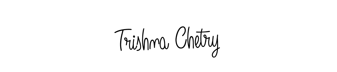 Design your own signature with our free online signature maker. With this signature software, you can create a handwritten (Angelique-Rose-font-FFP) signature for name Trishna Chetry. Trishna Chetry signature style 5 images and pictures png