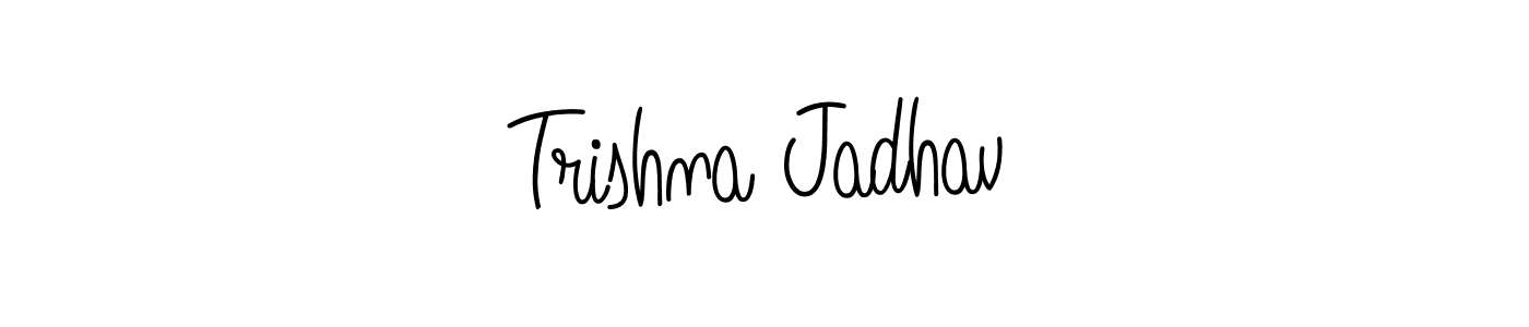 Angelique-Rose-font-FFP is a professional signature style that is perfect for those who want to add a touch of class to their signature. It is also a great choice for those who want to make their signature more unique. Get Trishna Jadhav name to fancy signature for free. Trishna Jadhav signature style 5 images and pictures png