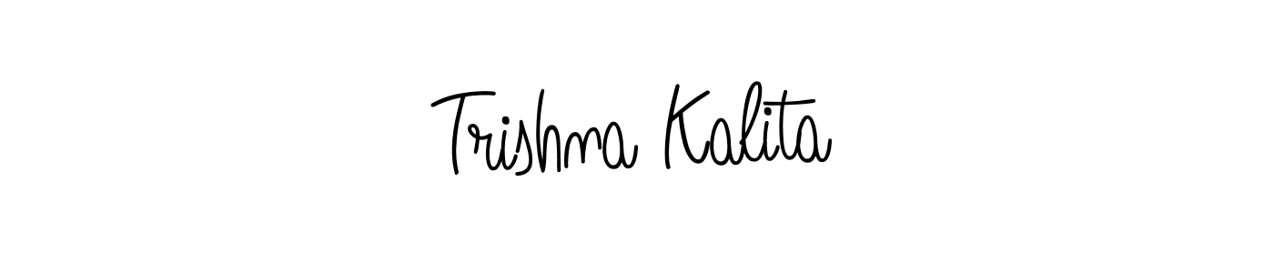 Use a signature maker to create a handwritten signature online. With this signature software, you can design (Angelique-Rose-font-FFP) your own signature for name Trishna Kalita. Trishna Kalita signature style 5 images and pictures png