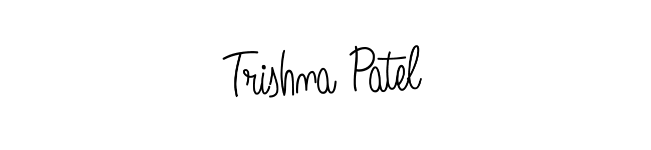 How to make Trishna Patel name signature. Use Angelique-Rose-font-FFP style for creating short signs online. This is the latest handwritten sign. Trishna Patel signature style 5 images and pictures png