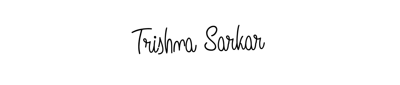 Create a beautiful signature design for name Trishna Sarkar. With this signature (Angelique-Rose-font-FFP) fonts, you can make a handwritten signature for free. Trishna Sarkar signature style 5 images and pictures png