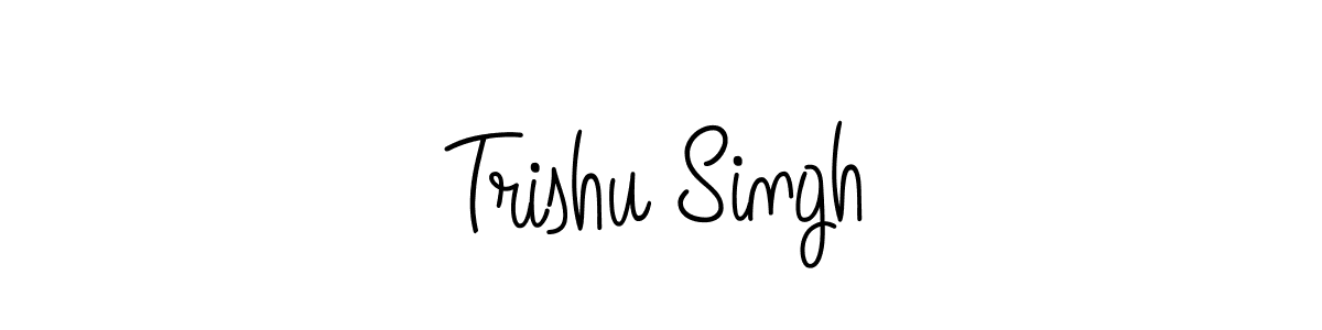 Design your own signature with our free online signature maker. With this signature software, you can create a handwritten (Angelique-Rose-font-FFP) signature for name Trishu Singh. Trishu Singh signature style 5 images and pictures png
