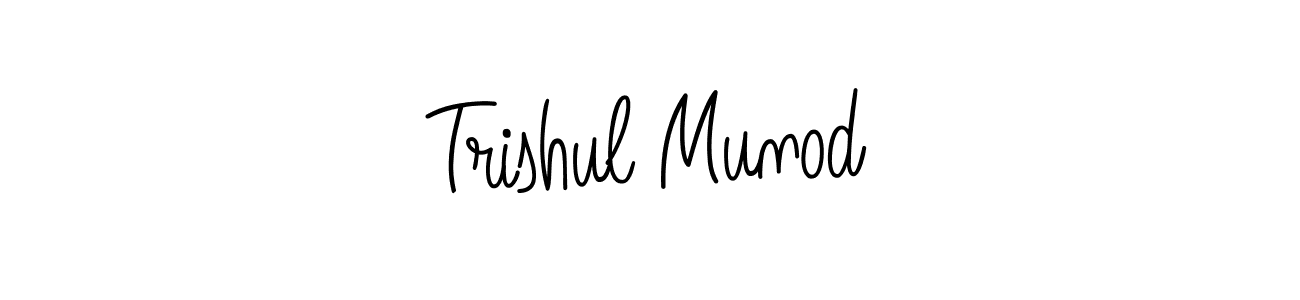 Check out images of Autograph of Trishul Munod name. Actor Trishul Munod Signature Style. Angelique-Rose-font-FFP is a professional sign style online. Trishul Munod signature style 5 images and pictures png