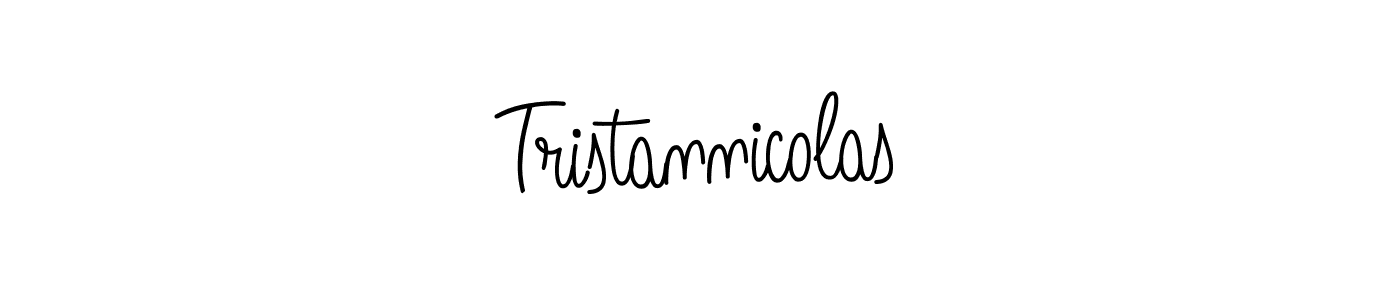 You should practise on your own different ways (Angelique-Rose-font-FFP) to write your name (Tristannicolas) in signature. don't let someone else do it for you. Tristannicolas signature style 5 images and pictures png