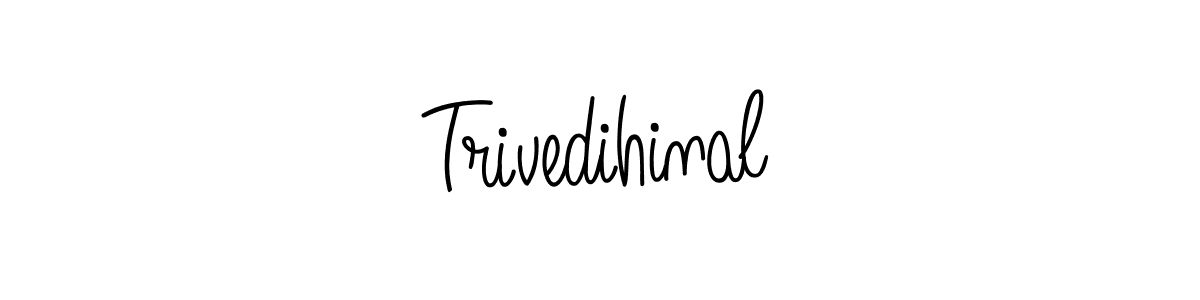 if you are searching for the best signature style for your name Trivedihinal. so please give up your signature search. here we have designed multiple signature styles  using Angelique-Rose-font-FFP. Trivedihinal signature style 5 images and pictures png