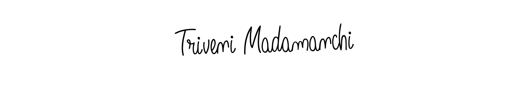 Design your own signature with our free online signature maker. With this signature software, you can create a handwritten (Angelique-Rose-font-FFP) signature for name Triveni Madamanchi. Triveni Madamanchi signature style 5 images and pictures png