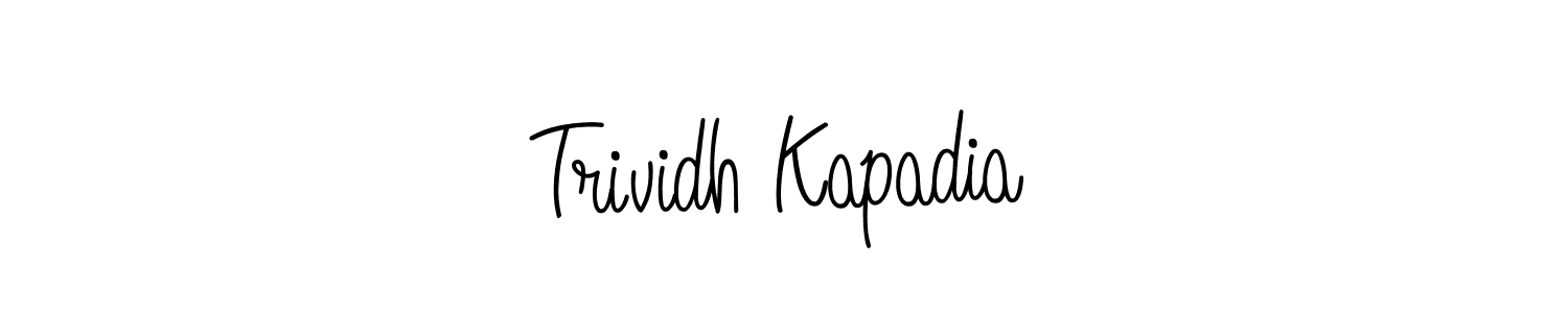 Here are the top 10 professional signature styles for the name Trividh Kapadia. These are the best autograph styles you can use for your name. Trividh Kapadia signature style 5 images and pictures png