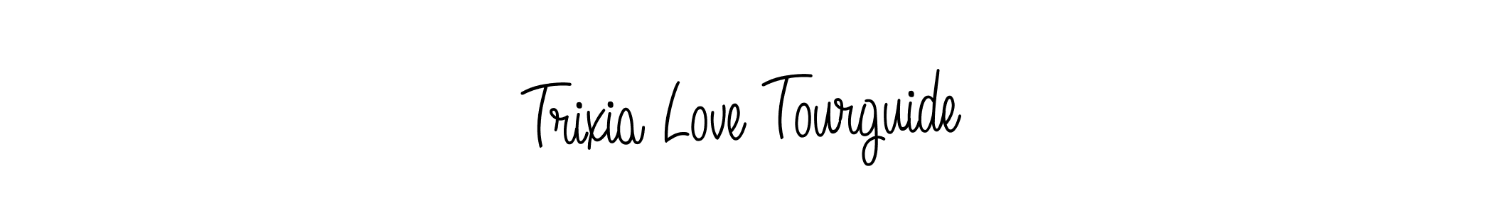 Use a signature maker to create a handwritten signature online. With this signature software, you can design (Angelique-Rose-font-FFP) your own signature for name Trixia Love Tourguide. Trixia Love Tourguide signature style 5 images and pictures png