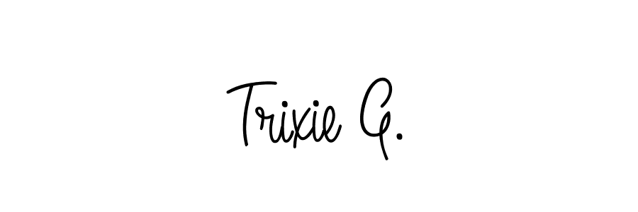 This is the best signature style for the Trixie G. name. Also you like these signature font (Angelique-Rose-font-FFP). Mix name signature. Trixie G. signature style 5 images and pictures png