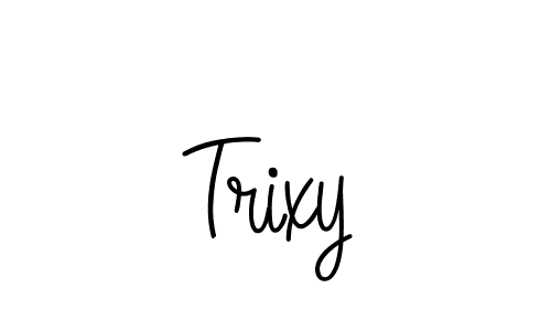 How to make Trixy name signature. Use Angelique-Rose-font-FFP style for creating short signs online. This is the latest handwritten sign. Trixy signature style 5 images and pictures png