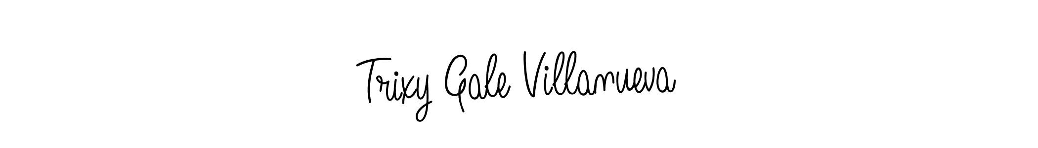 The best way (Angelique-Rose-font-FFP) to make a short signature is to pick only two or three words in your name. The name Trixy Gale Villanueva include a total of six letters. For converting this name. Trixy Gale Villanueva signature style 5 images and pictures png