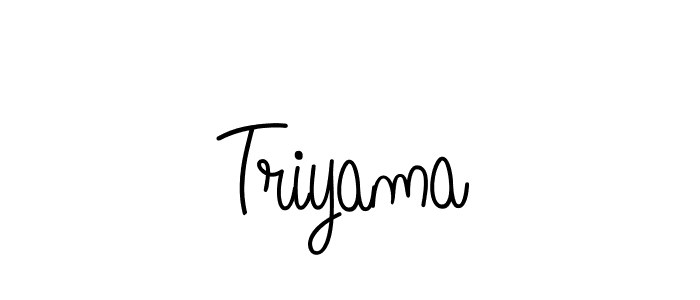 Design your own signature with our free online signature maker. With this signature software, you can create a handwritten (Angelique-Rose-font-FFP) signature for name Triyama. Triyama signature style 5 images and pictures png