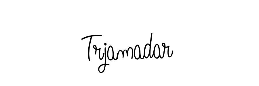 Make a beautiful signature design for name Trjamadar. With this signature (Angelique-Rose-font-FFP) style, you can create a handwritten signature for free. Trjamadar signature style 5 images and pictures png