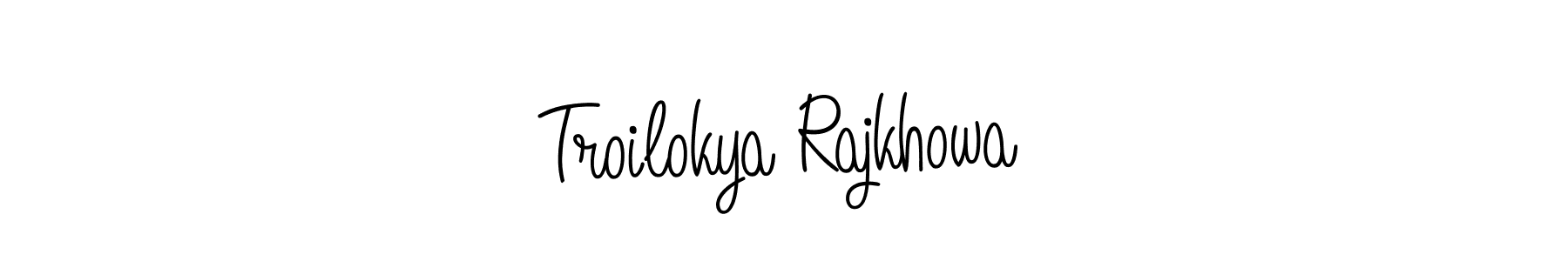 Once you've used our free online signature maker to create your best signature Angelique-Rose-font-FFP style, it's time to enjoy all of the benefits that Troilokya Rajkhowa name signing documents. Troilokya Rajkhowa signature style 5 images and pictures png