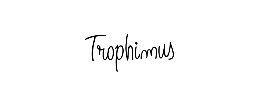 How to make Trophimus name signature. Use Angelique-Rose-font-FFP style for creating short signs online. This is the latest handwritten sign. Trophimus signature style 5 images and pictures png