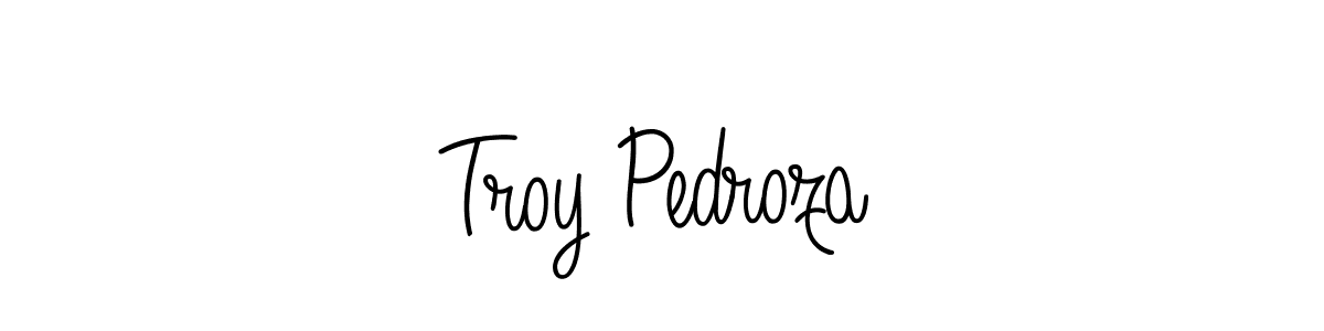 You should practise on your own different ways (Angelique-Rose-font-FFP) to write your name (Troy Pedroza) in signature. don't let someone else do it for you. Troy Pedroza signature style 5 images and pictures png