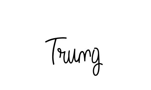 You should practise on your own different ways (Angelique-Rose-font-FFP) to write your name (Trung) in signature. don't let someone else do it for you. Trung signature style 5 images and pictures png