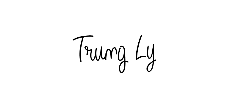 How to make Trung Ly name signature. Use Angelique-Rose-font-FFP style for creating short signs online. This is the latest handwritten sign. Trung Ly signature style 5 images and pictures png