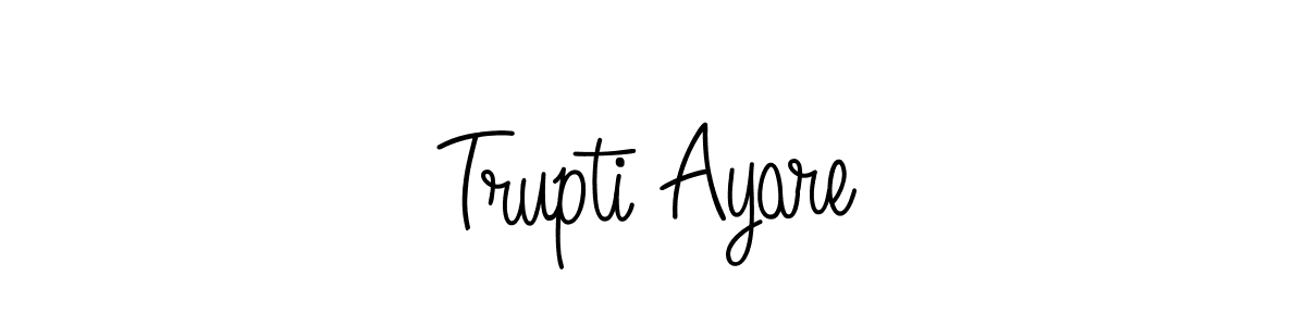 Angelique-Rose-font-FFP is a professional signature style that is perfect for those who want to add a touch of class to their signature. It is also a great choice for those who want to make their signature more unique. Get Trupti Ayare name to fancy signature for free. Trupti Ayare signature style 5 images and pictures png