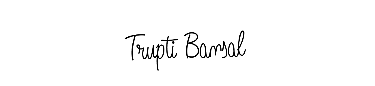 How to Draw Trupti Bansal signature style? Angelique-Rose-font-FFP is a latest design signature styles for name Trupti Bansal. Trupti Bansal signature style 5 images and pictures png