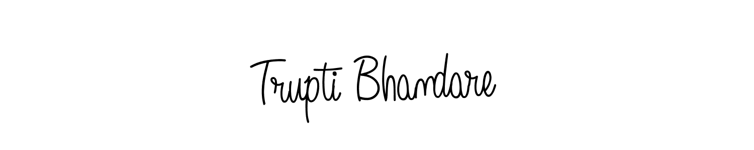 Make a beautiful signature design for name Trupti Bhandare. With this signature (Angelique-Rose-font-FFP) style, you can create a handwritten signature for free. Trupti Bhandare signature style 5 images and pictures png