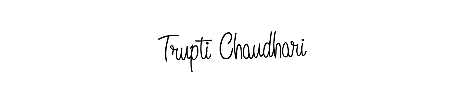 How to make Trupti Chaudhari name signature. Use Angelique-Rose-font-FFP style for creating short signs online. This is the latest handwritten sign. Trupti Chaudhari signature style 5 images and pictures png