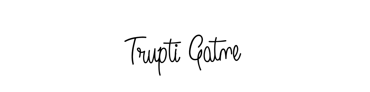 Make a beautiful signature design for name Trupti Gatne. With this signature (Angelique-Rose-font-FFP) style, you can create a handwritten signature for free. Trupti Gatne signature style 5 images and pictures png