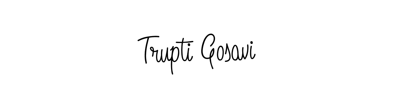 Also we have Trupti Gosavi name is the best signature style. Create professional handwritten signature collection using Angelique-Rose-font-FFP autograph style. Trupti Gosavi signature style 5 images and pictures png