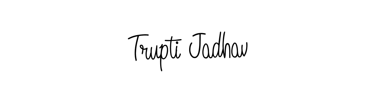 How to make Trupti Jadhav signature? Angelique-Rose-font-FFP is a professional autograph style. Create handwritten signature for Trupti Jadhav name. Trupti Jadhav signature style 5 images and pictures png