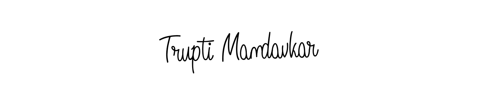 Trupti Mandavkar stylish signature style. Best Handwritten Sign (Angelique-Rose-font-FFP) for my name. Handwritten Signature Collection Ideas for my name Trupti Mandavkar. Trupti Mandavkar signature style 5 images and pictures png