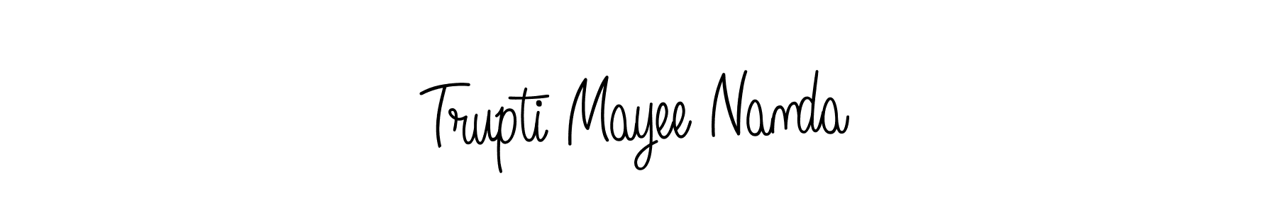 How to make Trupti Mayee Nanda name signature. Use Angelique-Rose-font-FFP style for creating short signs online. This is the latest handwritten sign. Trupti Mayee Nanda signature style 5 images and pictures png