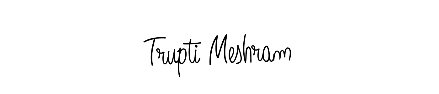 Trupti Meshram stylish signature style. Best Handwritten Sign (Angelique-Rose-font-FFP) for my name. Handwritten Signature Collection Ideas for my name Trupti Meshram. Trupti Meshram signature style 5 images and pictures png