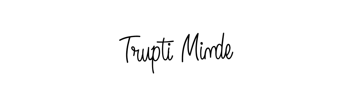 Here are the top 10 professional signature styles for the name Trupti Minde. These are the best autograph styles you can use for your name. Trupti Minde signature style 5 images and pictures png